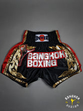 Load image into Gallery viewer, Bangkok Boxing Authentic Muay Thai Trunks - Black/Red/Gold